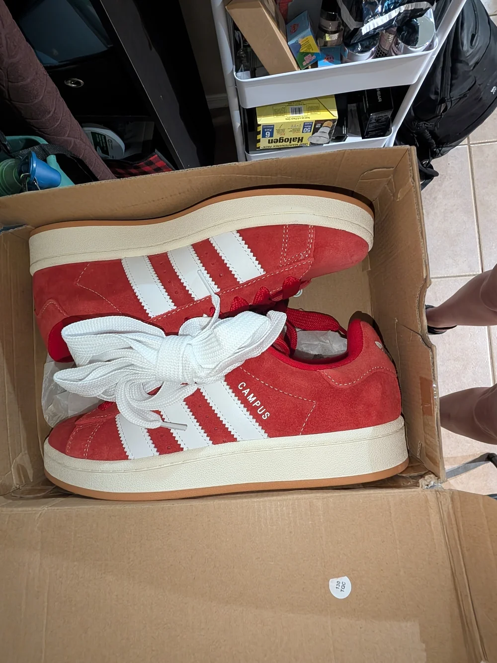 Adidas Campus 00s Red Suede Sneakers Mens 8.5